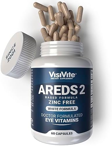VisiVite Doctor Formulated AREDS 2 Eye Vitamins, Zinc Free, 60 Capsules | Macular Support Formula