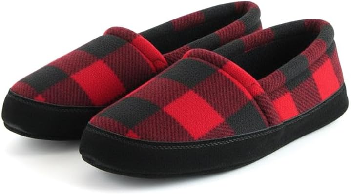 Men Perfect Mocs Fleece House Slippers Moccasin-Style Suede Sole
