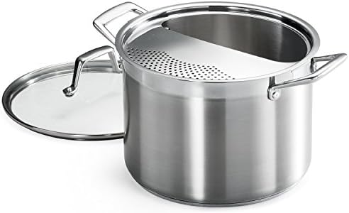 Tramontina Lock & Drain Stainless Steel 8-Quart Pasta Pot and Strainer