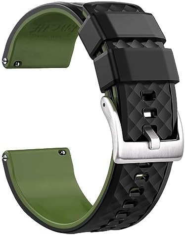 Ritche Christmas Gift Silicone Watch Bands 18mm 20mm 22mm 24mm Quick Release Rubber Watch Bands for Men, White Elephant Gifts