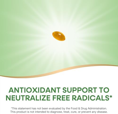 Nature's Way Vitamin E, D-Alpha Tocopherol, Essential Antioxidant, Helps Neutralize Free Radicals*, 268 mg per Serving, 100 Softgels (Packaging May Vary)