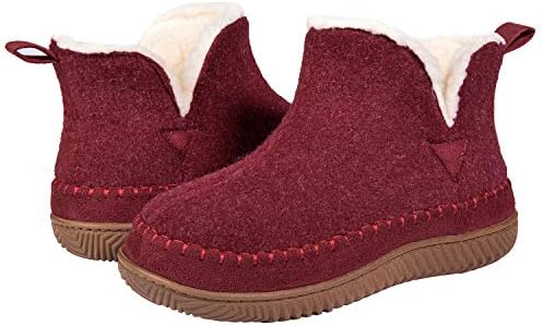 Zizor Women's Moccasin Bootie Slippers, Memory Foam House Shoes