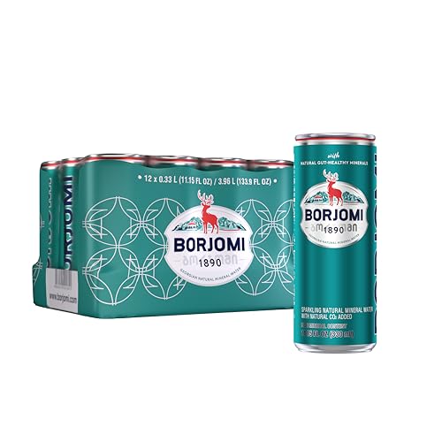 BORJOMI Sparkling Mineral Water with Natural Minerals - Crisp and Bold Taste - PET Bottles - 25.3 oz, Bottled Water 6 Pack