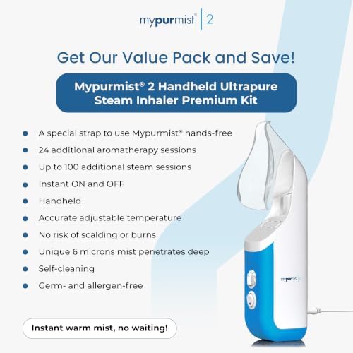 Mypurmist 2 Plug-in Steam & Sinus Inhaler Premium Value Kit