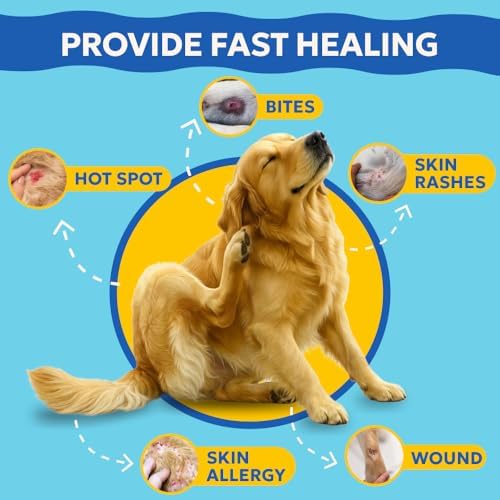 Blue Butter – Hot Spot Treatment for Dogs Cats | Dog Cat Wound Care | Skin Yeast Infections, Ringworm, Cuts, Rashes, First Aid Veterinary Strength Anti Itch Cream 4oz