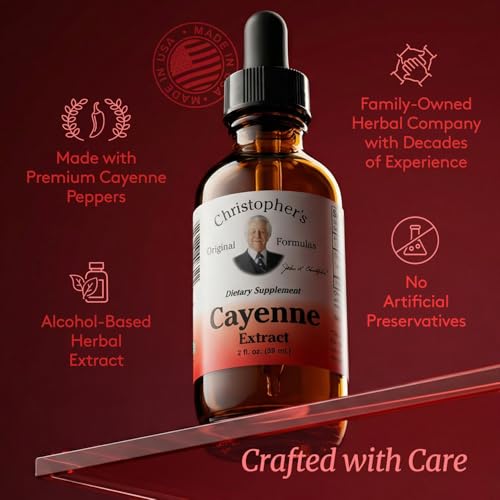 Christopher's Original Formulas Cayenne Extract - 2 fl oz Liquid | Premium Herbal Supplement for Wellness