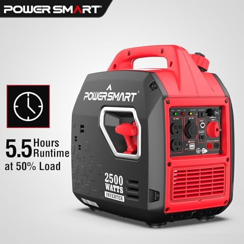 PowerSmart 4800W Portable Inverter Generator,Parallel Ready&Electric Start Super Quite Gas Powered,RV Ready with 30A Outlet, EPA & CARB Compliant for Home Backup, Camping,Portable Power Station