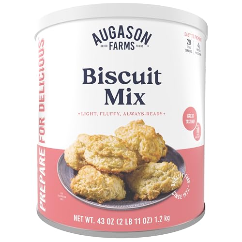 Augason Farms Buttermilk Biscuit Mix Can | Emergency Food Supply, 29 Servings, 10 Year Shelf Life, Biscuit Mix Just Add Water and Baking Powder