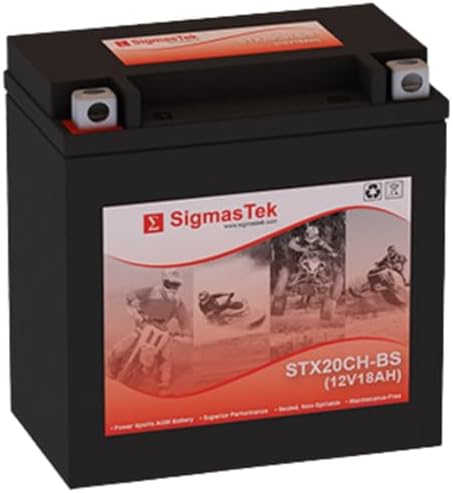 Yuasa YTX20CH-BS Compatible SLA Motorcycle Battery by SigmasTek, STX20CH-BS 260CCA