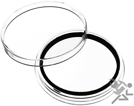 (15) Air-tite X44mm Black Ring Ring Coin Holder Capsules for 1.75" Military Challenge Coin and 1oz Silver Lunar Series 2