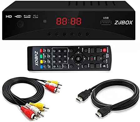 Digital TV Converter Box, ATSC Tv Tuner - ZJBOX for Analog HDTV Live 1080P with Recording&Playback, HDMI Output