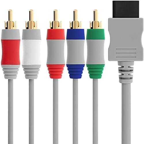 Fosmon Component HD AV Cable to HDTV EDTV for Nintendo Wii and Wii U | High Definition 480p Premium Audio Video Connection Adapter Cord Cable Wire