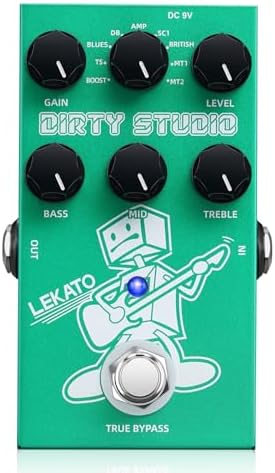 LEKATO Looper Guitar Pedal Guitar Loop Pedal Tuner Pedal 9 Loops 40 Minutes Record Time Unlimited Overdubs for Electric Guitar Bass (Black)