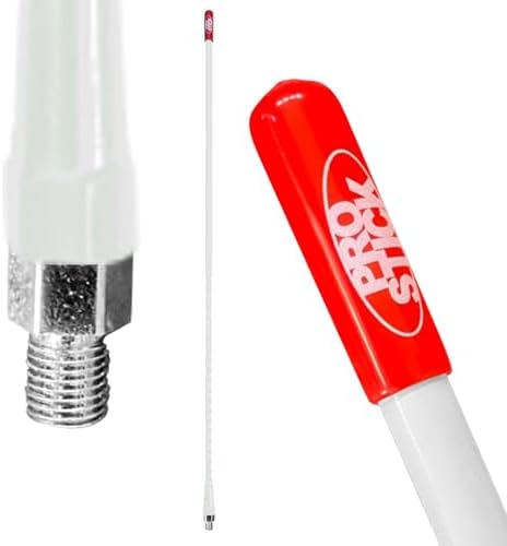 Prostick 2-Foot Fiberglass Passive CB Antenna – White, Handles Up to 1000W Input