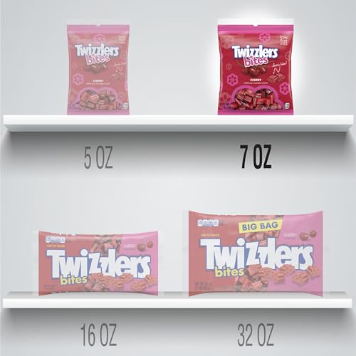 TWIZZLERS Bites Cherry Flavored Licorice Style, Chewy Candy Bag, 16 oz