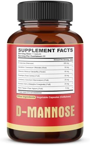 agobi D-Mannose Capsules - 7 Herbs with Cranberry, Dandelion