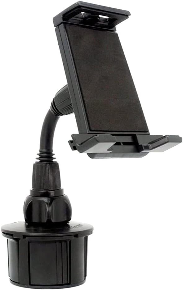 Bracketron Car Cup Holder Mount for Phablet-Style Smartphone & Tablet TomTom Magellan iPhone X 8 Plus iPad Samsung Galaxy Tab S4 S3 Microsoft