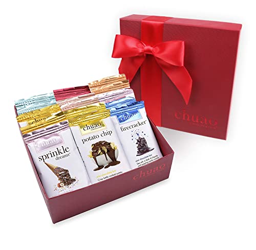 Chuao Chocolatier Share the Love Assorted Milk and Dark Mini Gourmet Chocolate Bars Gift Box | Sampler For Holiday, Birthday, Thank You, Corporate Gift Baskets | 36 Bars, 0.39 oz Each