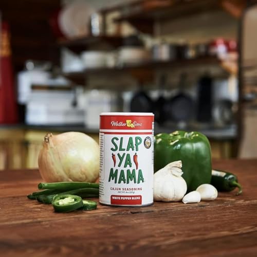 Slap Ya Mama Cajun Seasoning from Louisiana, Hot Blend, No MSG and Kosher, 8 Ounce Can | one 8 oz canister of Hot Blend Cajun seasoning for chicken, seafood, vegetables, grilling, and everyday meals.