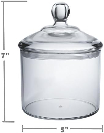 Kitchen Cookie Jar, Candy Dish with Lid, Clear Acrylic Airtight Jar for Nuts, Cookies, Candy, Chocolate, 40 OZ