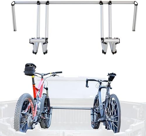 2 Bike Rack for Truck Bed - Ideal Fit for Sub-Compact Truck Models - 2 Standard Tire Bike Rack - Effortless Wheel Mount, Skip Front Tire Removal