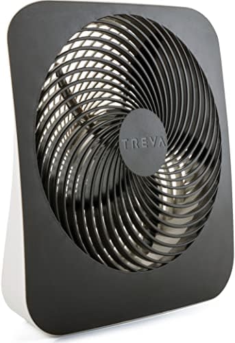 Treva 10 in Portable Desk Fan Battery or AC 2-Speed with USB Port