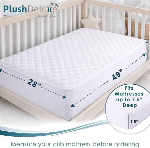 PlushDeluxe Bamboo Waterproof Mattress Protector, Queen Size, Ultra Soft