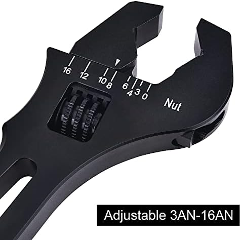 EVIL ENERGY AN Hose Fitting Adjustable Wrench Spanner Lightweight Aluminum 3AN-16AN Blue