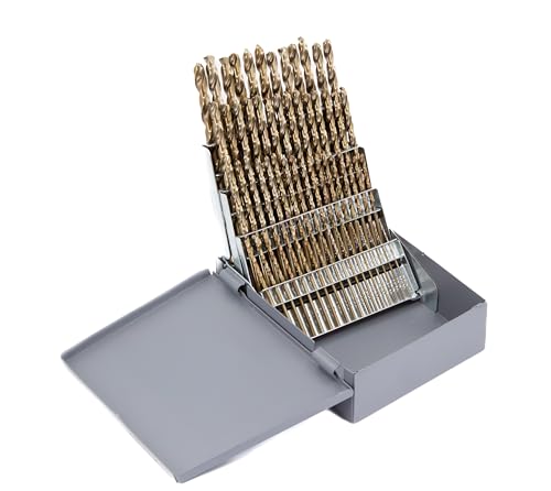 Drill America 60 Piece m42 Cobalt Drill Bit Set (Wire Sizes: #1 - #60), D/ACO Series