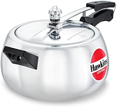 Hawkins 3.5 Litre Contura Pressure Cooker, Handi Inner Lid Cooker, Silver (HC35)