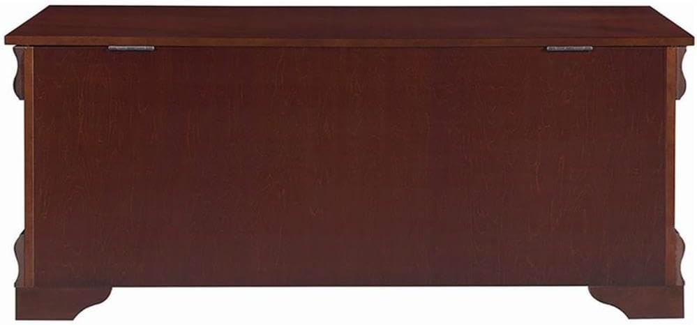 BOWERY HILL Traditional Wood Cedar Blanket Chest, Warm Brown Finish, 47" W x 17" D x 20" H, Cedar-Lined Interior, Solid Pattern