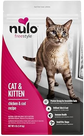 Nulo Freestyle Cat & Kitten Dry Food - Turkey & Duck Recipe, High Protein Grain Free Cat Food, Natural Kibble with Probiotics & Omega Fatty Acids