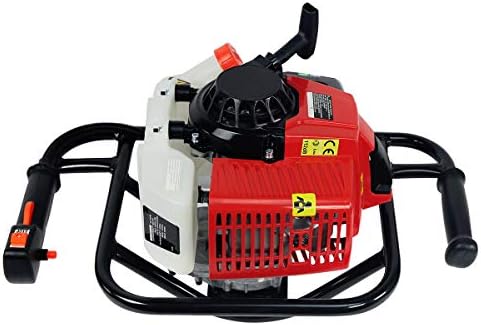 XtremepowerUS 2.5HP Post Hole Digger 63cc Gas-Powered 2-Stroke Auger Digging Drill Shaft Size 3/4" (Machine Only)