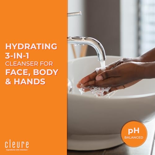 Cleure Fragrance Free Body Wash for Sensitive Skin & Eczema (12 oz) | Hypoallergenic, Sulfate Free, Paraben Free, pH balanced Body Soap for Eczema Prone Skin or other Sensitive Skin Conditions