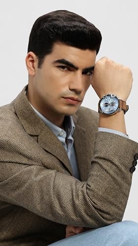 Diesel Men's Griffed Watch, Stainless Steel Chronograph Watch for Men