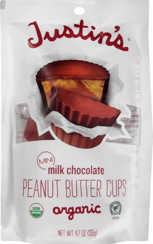 Justin's, Mini Peanut Butter Cups, Milk Chocolate, 4.7 oz