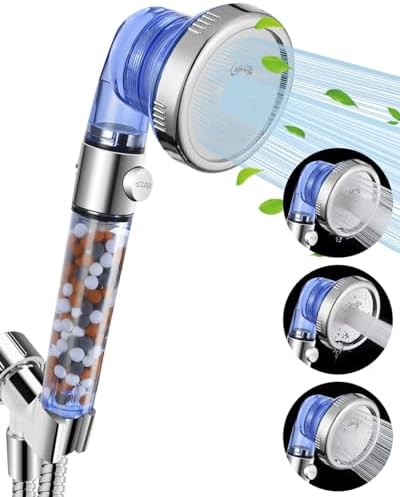 Filtered Shower Head with Handheld, High Pressure, for Hard Water