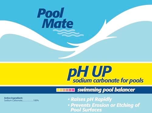 Pool Mate 25-Pounds Premium pH Up for Swimming Pools | 100% Sodium Carbonate, Raises pH, pH Increaser, Easy To Use, Works Fast