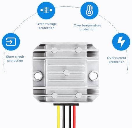DC 12V 24V to 6V 10A 60W Car Power Step Down Converter Voltage Regulator Reducer Waterproof Buck Module