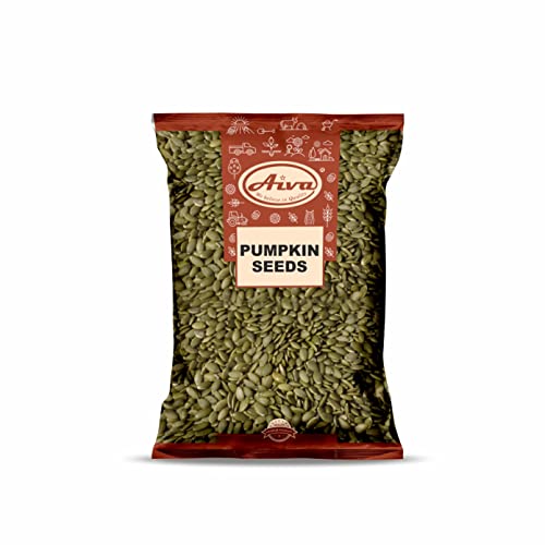 Aiva Pumpkin Seeds Raw (4 LB) – Premium Whole Pepitas for Snacking, Baking, Salad Toppings, Cereal, Roasting and Cooking Shelled Pepitas