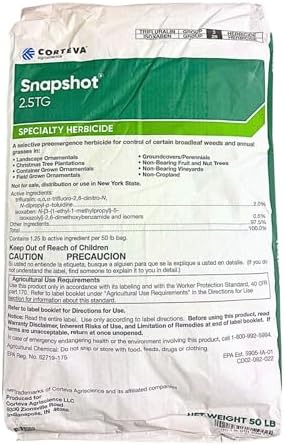 Snapshot 2.5 TG 50# Bag- Pre-Emergent Herbicide Trifluralin & Isoxaben
