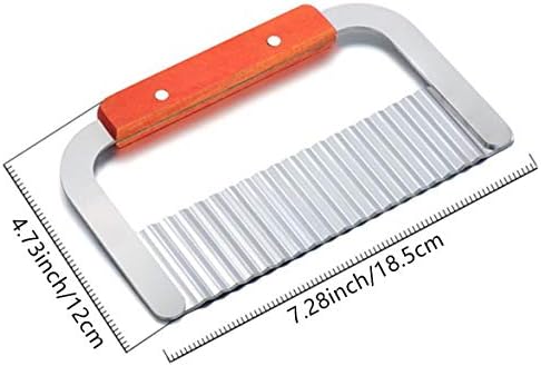 Crinkle Cutter, French Fry Cutter for Potatoes, Upgraded Stainless Steel Blade
