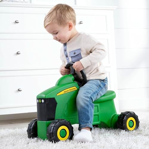 John Deere Ride On Toys Sit 'N Scoot Activity Tractor for Kids Ages 18 Months and Up, Green