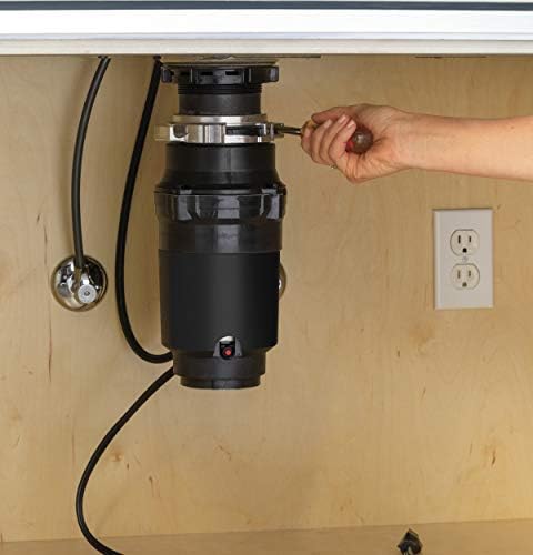 GE Disposall Continuous Feed 1/3 Horsepower Motor Garbage Disposer, Good for Grinding: Cooked Pasta & Fruit Peels, Easy Install Kit & Power Cord Included, Recommended for 1-2 Person Homes, GFC325N | Continuous Feed, Jam Resistant Technology, Quiet Motor,…