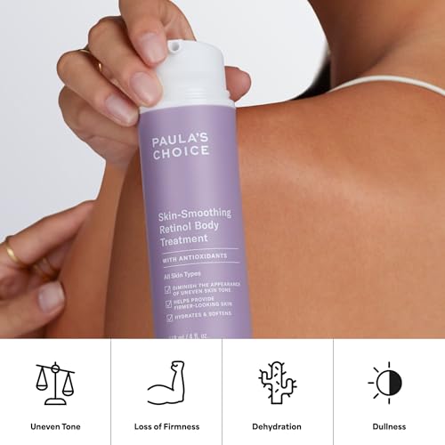 Paula's Choice Retinol Skin-Smoothing Body Lotion Treatment, 4 Fl Oz | Anti-Aging Body Moisturizer with Shea Butter, Vitamin C & E for All Skin Types