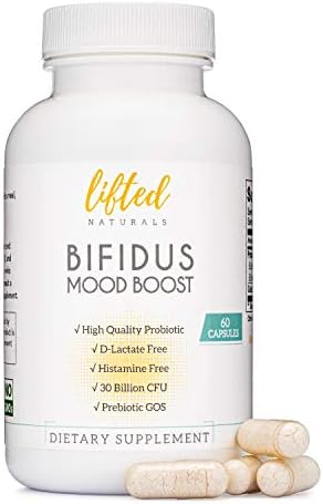Probiotics 30 Billion CFU - Bifidus Mood Support Supplement w/prebiotics & probiotics for Women and Men - Mood & Digestion Support- Histamine Free
