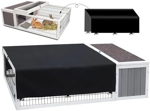 Wooden Rabbit Cage Outdoor Indoor, Bunny Cage Guinea Pig Cages Enclosure