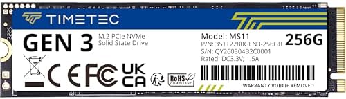 Timetec 1TB SSD NVMe PCIe Gen3x4 8Gb/s M.2 2280 3D NAND High Performance SLC Cache Read/Write Speed Up to 2, 000/1