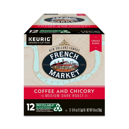 French Market Streetcar Blend Dark Roast Single Serve Coffee Pods, 12ct Box (Pack of 6)