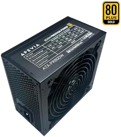 Apevia ATX-PR800W Prestige 800W 80+ Gold Certified, RoHS Compliance, Active PFC ATX Gaming Power Supply